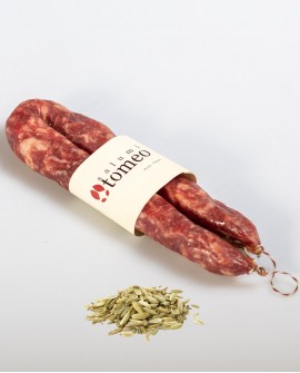 Salsiccia cilentana con finocchietto - 200g sottovuoto - stagionatura 30 giorni - Salumi Tomeo