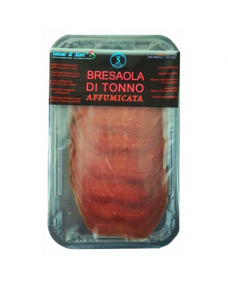 Affettato Bresaola di Tonno affumicata stagionata 5 mesi - skin 50g - Salumi di Mare