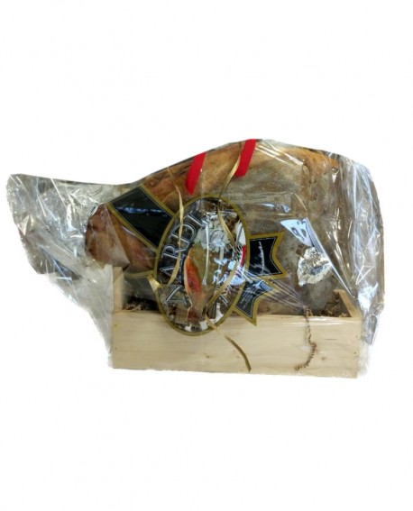 Prosciutto con osso senza zampa, 10Kg artigianale - confezione regalo - stagionato 15 mesi Alta Norcineria-Prosciuttificio Nardi